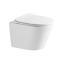 WC suspendu mural pour hôtel, cuvette de toilettes à chasse d'eau Tornado, siphon en P, cuvette ronde suspendue au mur