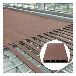 140x25mm Co-estrusione resistenza al fuoco scanalatura cava WPC Decking Board per balcone