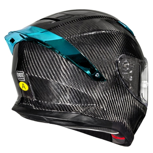Cascos de <span class=keywords><strong>Moto</strong></span> Unisex Certificados por DOT con Forro Extraíble, <span class=keywords><strong>Casco</strong></span> de Motocicleta de Fibra de Carbono para Carreras en Carretera, <span class=keywords><strong>Casco</strong></span> Integral - Product Image 4