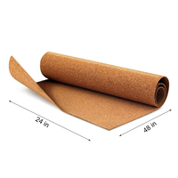 24x48 pouces 2mm panneau de liège naturel feuille de liège tableau d'affichage rouleaux de liège