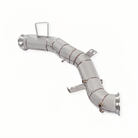 Collecteur d'échappement droit isolé SS304 pour Mercedes-Benz C43 GLC43 AMG W206 2.0T 2023-2025 – Tuyaux de descente à flux libre