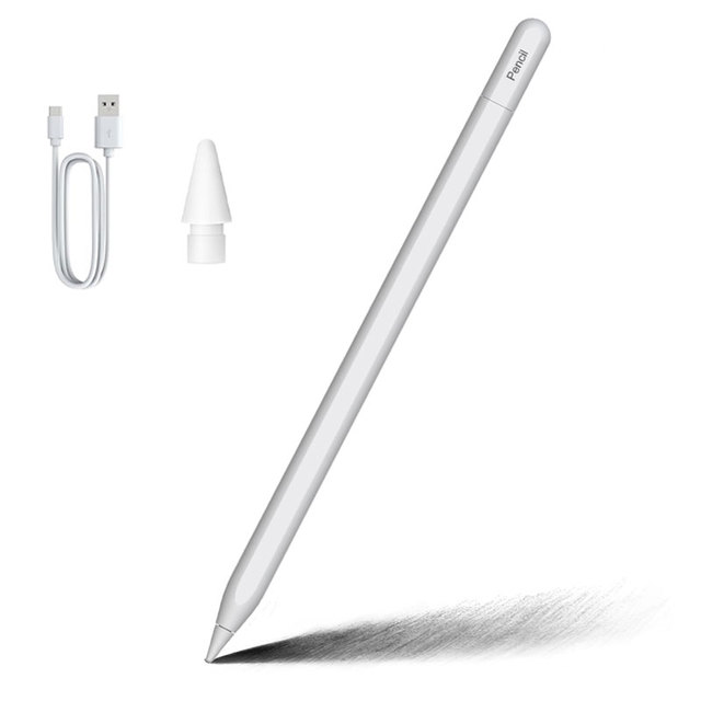 Rexiao USB-C Magnetic Wireless Charging Active Stylus Pen Palm Rejection Tilt Angle Sensing for iPad 3rd Gen 2018-2025