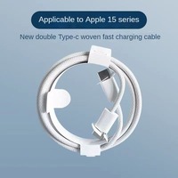 Para Apple para iPhone 15 16 Pro MAX Cable de carga USB C a C 60W con embalaje Nylon trenzado PD Carga rápida para Samsung S25