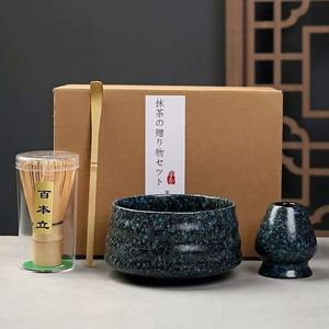 Wholesale Japandi Style Matcha Gift Set Bamboo Whisk Ceramic Eco-Friendly Matcha Bowls Tea Whisk Set Traditional Bowl Holder - Product Image 4