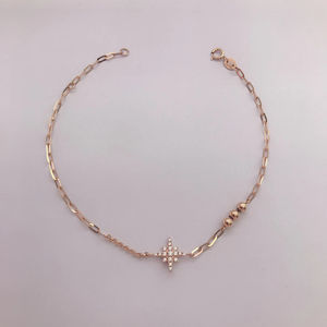Custom <b>Fashion</b> Jewelry Dainty <b>Bracelet</b> 18k Gold Hexagram Zircon <b>Bracelet</b> for Women - Product Image 5