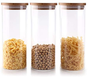 Phổ biến lọ thủy tinh gia vị 450ml container rỗng với nắp tre - Product Image 2