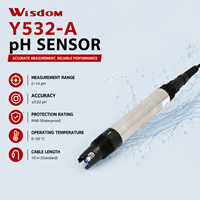 Sonde de pH numérique haute précision avec électrode en verre 0-14 pH IP68 RS485 Modbus pour la surveillance des eaux usées en aquaculture