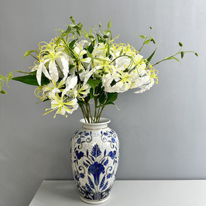 Flores <span class=keywords><strong>de</strong></span> Plástico con Tacto Real, Lirio Gloriosa, Decoración Nórdica para el <span class=keywords><strong>Hogar</strong></span>, Planta Decorativa Suave, Flores Artificiales para Hoteles, Bodas y Exteriores - Product Image 3