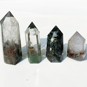 Cuarzo Fantasma Verde Natural al por Mayor, Columna de Cristal Fantasma, Torre de Cuarzo para Jardín, Piedra de Cuarzo para Regalo - Product Image 4