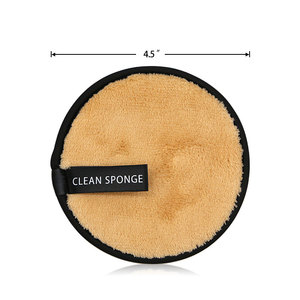 Benutzer definierte umwelt freundliche natürliche runde Gesicht Radiergummi Gesichts reinigungs pad Mikro faser wieder verwendbare Make-up Entferner Pads - Product Image 3