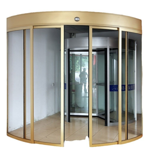 Puerta corrediza curva de nuevo estilo del fabricante Shanghai PAD, puerta automática de cristal para patio inferior y espacios de ocio. - Product Image 1