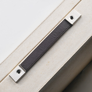หูหิ้วกระเป๋าหนังสีดำ หูหิ้วเหล็กพกพาสะดวกพร้อมปลายโลหะ - Product Image 4