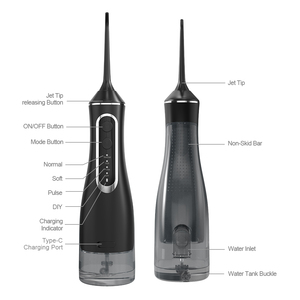 Proveedor de hilo <span class=keywords><strong>dental</strong></span> de agua de grado clínico dentista <span class=keywords><strong>recomendado</strong></span> portátil <span class=keywords><strong>Dental</strong></span> IPX7 <span class=keywords><strong>irrigador</strong></span> Oral inalámbrico 320ml USB limpiador de dientes - Product Image 2