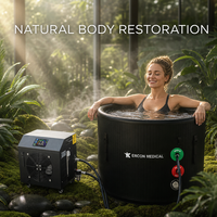 Baignoire à glace gonflable professionnelle, pliable, ronde, pour bain froid, pour la récupération des athlètes à domicile ou en extérieur, en PVC