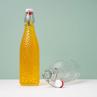 500ml 1000ml Verre Boisson Brassage Froid Bouteilles Kombucha Swing Top Bouteilles En Verre pour Jus