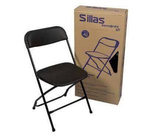 Lot <span class=keywords><strong>de</strong></span> 10 chaises pliantes d'extérieur en plastique moulé par injection en <span class=keywords><strong>résine</strong></span> PP blanche pour mariage, événements et camping - Product Image 2