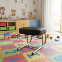 Chaise de prière pliable en cuir PU, tabouret de prière musulman portable, banc de méditation avec structure en métal