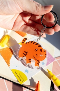OEM ODM Colgante de acrílico de tigre estilo anime, voluminoso, lindo, con diseño de animal y personaje, <span class=keywords><strong>para</strong></span> mujer - Product Image 2