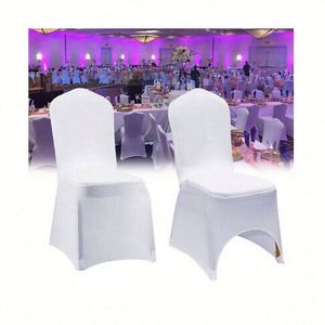 Fundas Elásticas Blancas/Negras para Sillas de Banquete y Bodas, Fundas de Spandex para Sillas, Fundas para Asientos para Eventos - Product Image 1