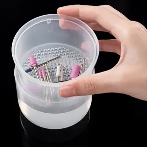 <b>Nail</b> Art Drill Bits Grinding Head Sterilizer Disinfection Box <b>Nail</b> <b>Tool</b> Cleaning Box Manicure Storage Case Clipper Accessories - Product Image 1