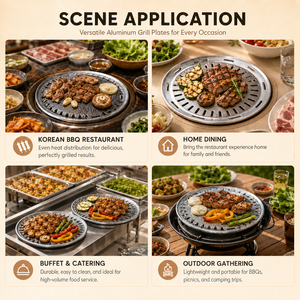 <span class=keywords><strong>กระทะ</strong></span>ปิ้งย่างบาร์บีคิวเกาหลีอะลูมิเนียมพรีเมียม ใช้ซ้ำได้ ทนทาน เป็นมิตรกั<span class=keywords><strong>บ</strong></span>สิ่งแวดล้อม ทำความสะอาดง่าย ใช้ได้กั<span class=keywords><strong>บ</strong></span>เตาแม่เหล็กไฟฟ้า - Product Image 4