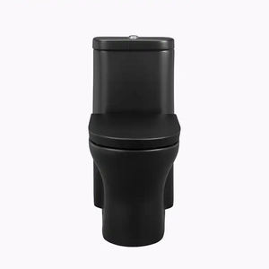 WC monobloc allongé en céramique noir, style européen, russe, <span class=keywords><strong>turc</strong></span>, pour sanitaires, cuvette de toilettes et cuvette WC - Product Image 3