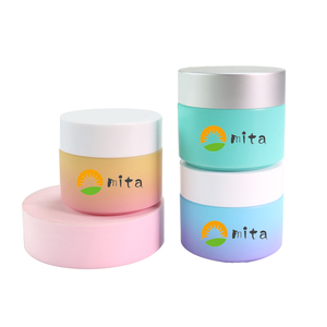 2 oz 4 oz 6 ozgreen amber frosted <span class=keywords><strong>fancy</strong></span> glass krim kosmetik <span class=keywords><strong>jar</strong></span> 200ml 100ml 250ml 50ml dengan tutup 25g