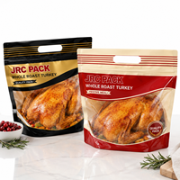 Sacs d'emballage personnalisés pour poulet grillé entier, résistants à la graisse et à l'humidité, avec fenêtre anti-buée, pour poulet rôti