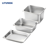 Großhandel Edelstahl 1/2 Multi-Höhe Gastro norm GN Food Pan Langlebiger Eis behälter für Restaurant-und Buffet ausrüstung