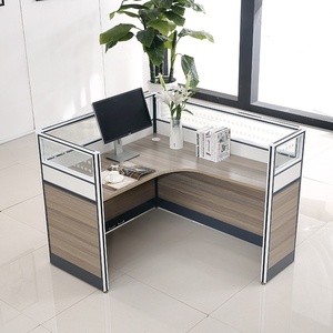 <span class=keywords><strong>Bureau</strong></span> <span class=keywords><strong>de</strong></span> Barbier Moderne en L HongQiao pour 4 Personnes avec Écran <span class=keywords><strong>de</strong></span> Travail en Fer et Porte-Cartes, Chaise d'Angle pour Barbier - Product Image 6