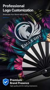 33cm Large Plastic Folding Hand Fan with <b>Light</b>-Up Feature Decorative Rave <b>Flash</b> Fan <b>Flash</b> Crafts - Product Image 3