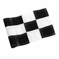 Drapeaux de golf en nylon vierges avec œillets en laiton et motifs à carreaux rouges, bleus, jaunes et noirs