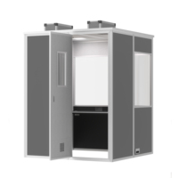 Cabine d'interprétation mobile personnalisable avec logo pour système de conférence audio – Légère et facile à installer pour la traduction en conférence