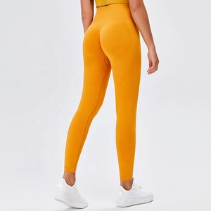 A Vita alta Workout Leggings Custom Butt Lifter Blu Leggings Yoga Scrunch Bottino di Active Wear Stretto Ghette di Yoga - Product Image 6