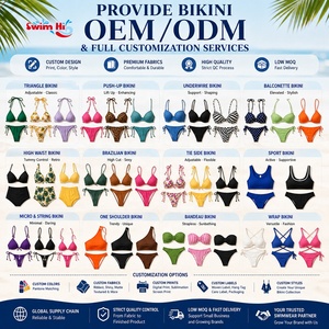 Ensemble bikini 2 pièces dos nu pour <span class=keywords><strong>femme</strong></span> ODM, imprimé rayé bleu personnalisé avec logo, maillot de bain anti-chlore pour resort, fabricant - Product Image 5