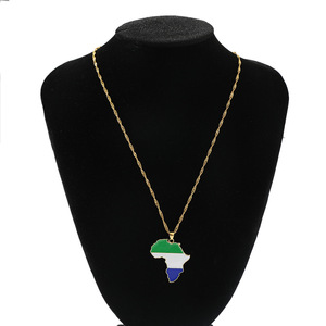 Collar de Cadena de Acero Inoxidable con Colgante de <span class=keywords><strong>Mapa</strong></span> de África, Nigeria, Ghana, <span class=keywords><strong>Somalia</strong></span>, Marruecos, Moderno y Unisex - Product Image 4