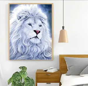 Peinture diamant animal <span class=keywords><strong>lion</strong></span> 5d kit de peinture diamant décoration maison élégante personnalisée peinture diamant pour adultes et enfants - Product Image 4