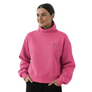 Sweat-shirts à col montant en coton, sweat-shirts à col montant avec logo brodé, design col roulé, pull doux et luxueux à col montant. - Product Image 1