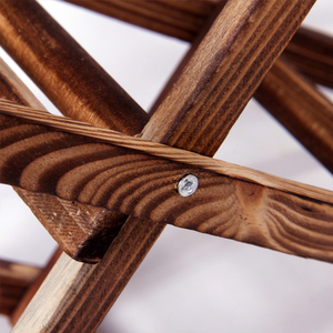 La expansión de vino rojo vino titulares madera plegable 10-botella de vino de madera estante - Product Image 5