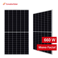 Panneaux solaires CSI à double vitrage PV bifaciaux HJT N-Type 640-670W TUV pour une efficacité de 21 %, cadre en alliage d'aluminium anodisé IP68