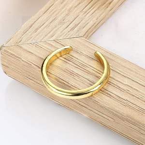 Stile europeo americano nuovo 18K placcato oro reale in ottone regolabile gioielli fiore zircone punta anello - Product Image 5