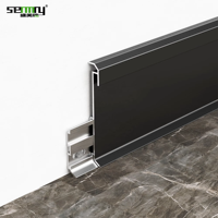 Profilé de plinthe en aluminium à lumière LED Bande de plinthe murale décorative Protection de ligne Plinthe à LED
