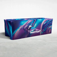 Nappe de table en polyester épais, impression par sublimation CMYK, design personnalisé pour stand d'événement extérieur