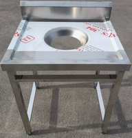 Table de travail en acier inoxydable commercial, robuste, 304 201, plan de travail de préparation pour la cuisine, pour la préparation des aliments dans les restaurants