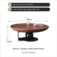 Table basse en verre trempé de style italien, design Wabi-sabi de luxe léger, table d'appoint de style mid-century, nouvelle collection pour salon, 5 options