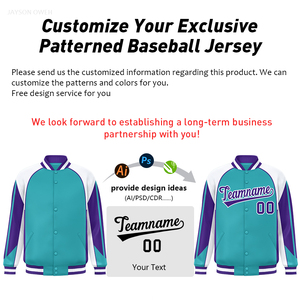 Oem לוגו מותאם אישית רקמה וינטג בייסבול leterman עבור גברים לעמוד צווארון בתוספת עונת החורף גודל - Product Image 4