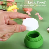 Ensemble de 14 flacons de voyage en silicone, étanches, empilables, trousse de toilette avec étui de voyage, vente en gros directe d'usine