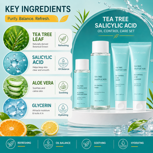 Set de Cuidado Facial Clarificante de Moda: Control de Grasa, Refinación de Poros, Cuidado Hidratante Fresco para Piel Grasa Propensa a Imperfecciones con Árbol de Té - Product Image 4