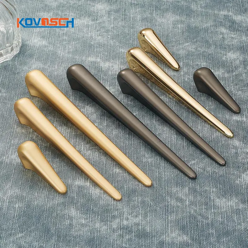 Wholesale Thumb Zinc Alloy Wardrobe Handle Gold Cabinet Door Handle Drawer Single Hole Small Handle