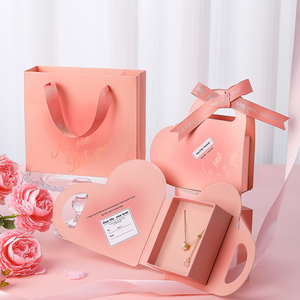 Wholesale 520 Valentine's Day Gift <b>Box</b> Romantic Pink Heart Shape Jewelry Gift <b>Set</b> for Girlfriend Creative Souvenir Gift <b>Box</b> - Product Image 2